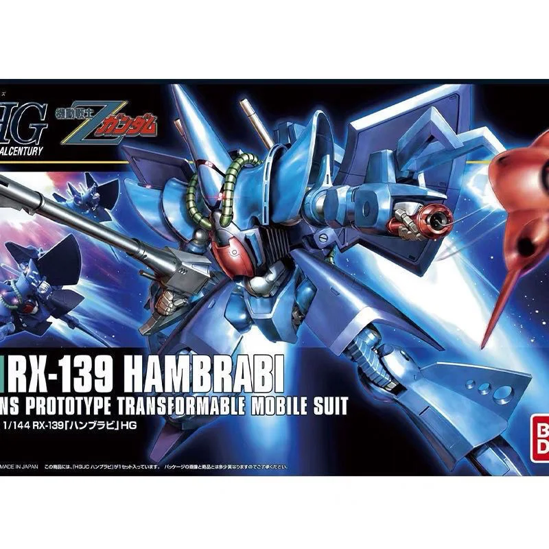 Original Gundam Bandai HGUC 145 1/144 RX-139 Hambrabi Anime Character Robot Mobile Suit Kit Model Toy Boy Gift