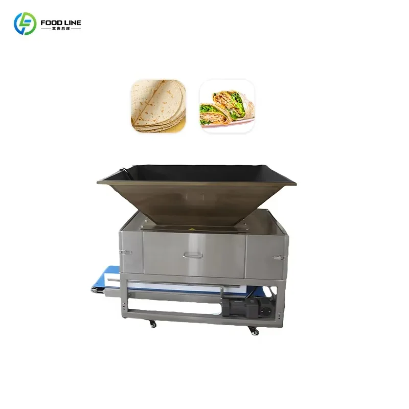 Custom Industrial Corn Tortilla Making Machine 500 kg/h Automatic Dough Forming Pressing Baking Stacking