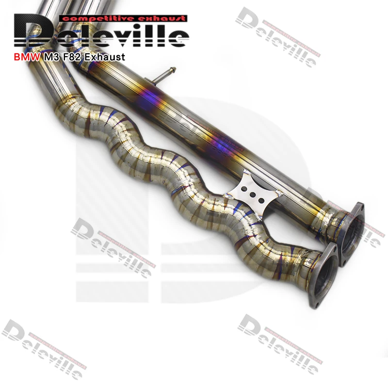 Yooking Performance Midpipe For BMW M3/M4 F80/F82 S55 Titanium Valvetronic Exhaust Cat Back Middle Pipe
