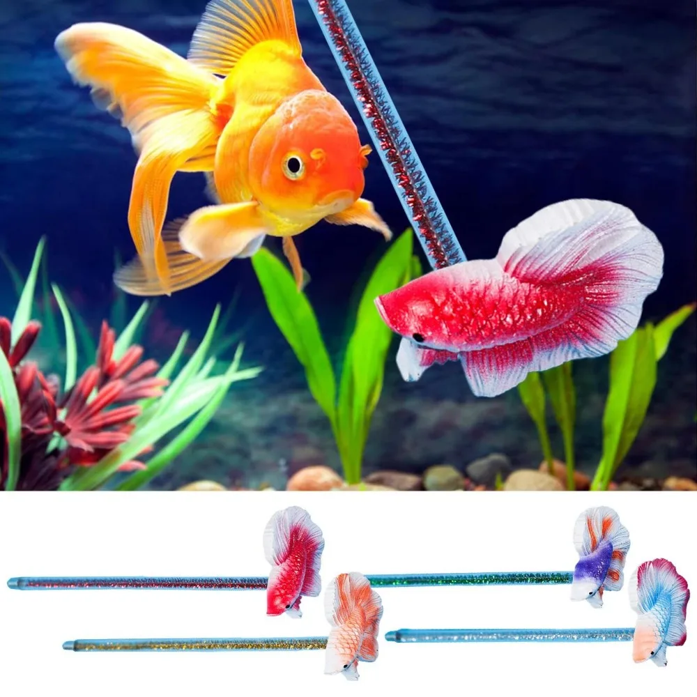 Plaything Simulation Betta Stick Interactive Plaything Aquarium Fish Training Stick Resin Aquariums Wand Fishtanks Accessories