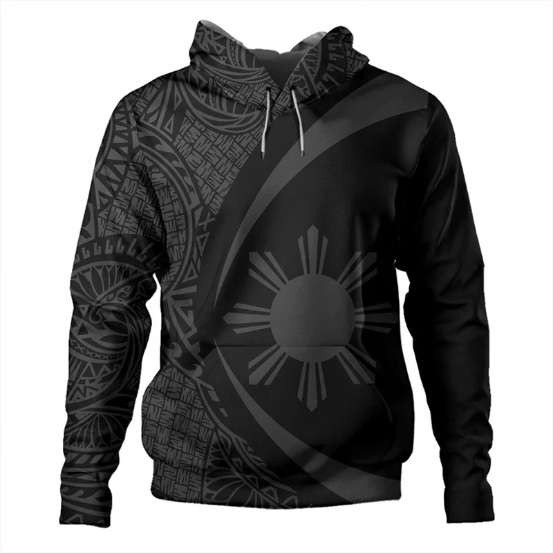 3D Philippines Philippines tatouage polynésien Lapu soleil Tribal impression sweats à capuche pour hommes enfant mode sweat à capuche Cool pulls