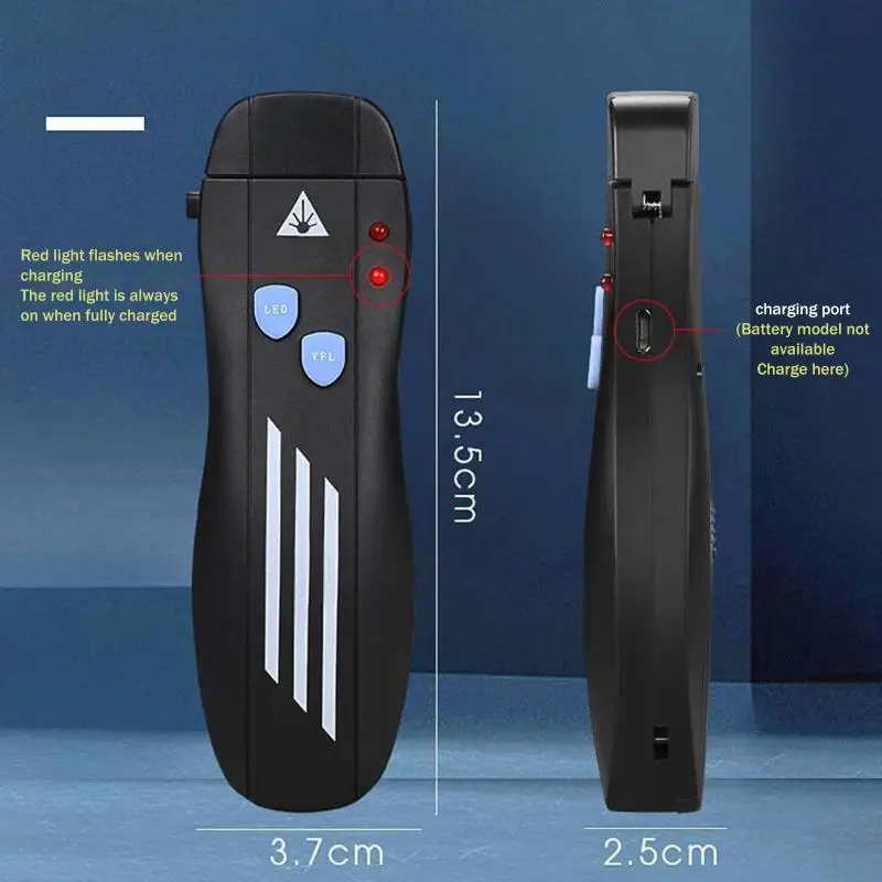 Mini localizador Visual de fallos, probador de Cable de fibra óptica VFL recargable, interfaz SC/FC/ST de 2,5mm, 1/10/20/30/50mW
