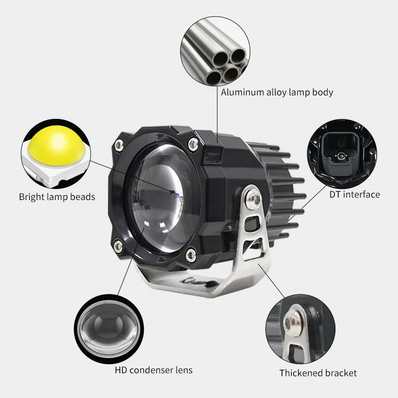 3 Inch 20W Aurora LED Work Light Super Bright Waterproof Off Road Spotlight 12/24V Auto Driving Lamp for Truck SUV 4WD Vehicle