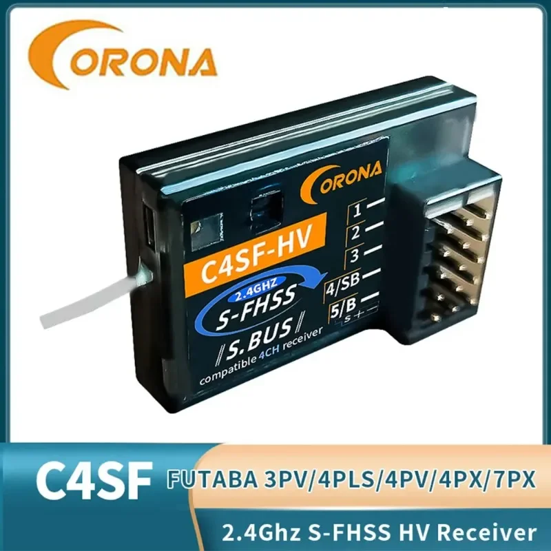 Приемник CORONA C4SF 2.4G HV для FutabaS-FHSS FHSS SBUS 3PV 3PK 4PKS 7PK T14SG с защитой от брызг