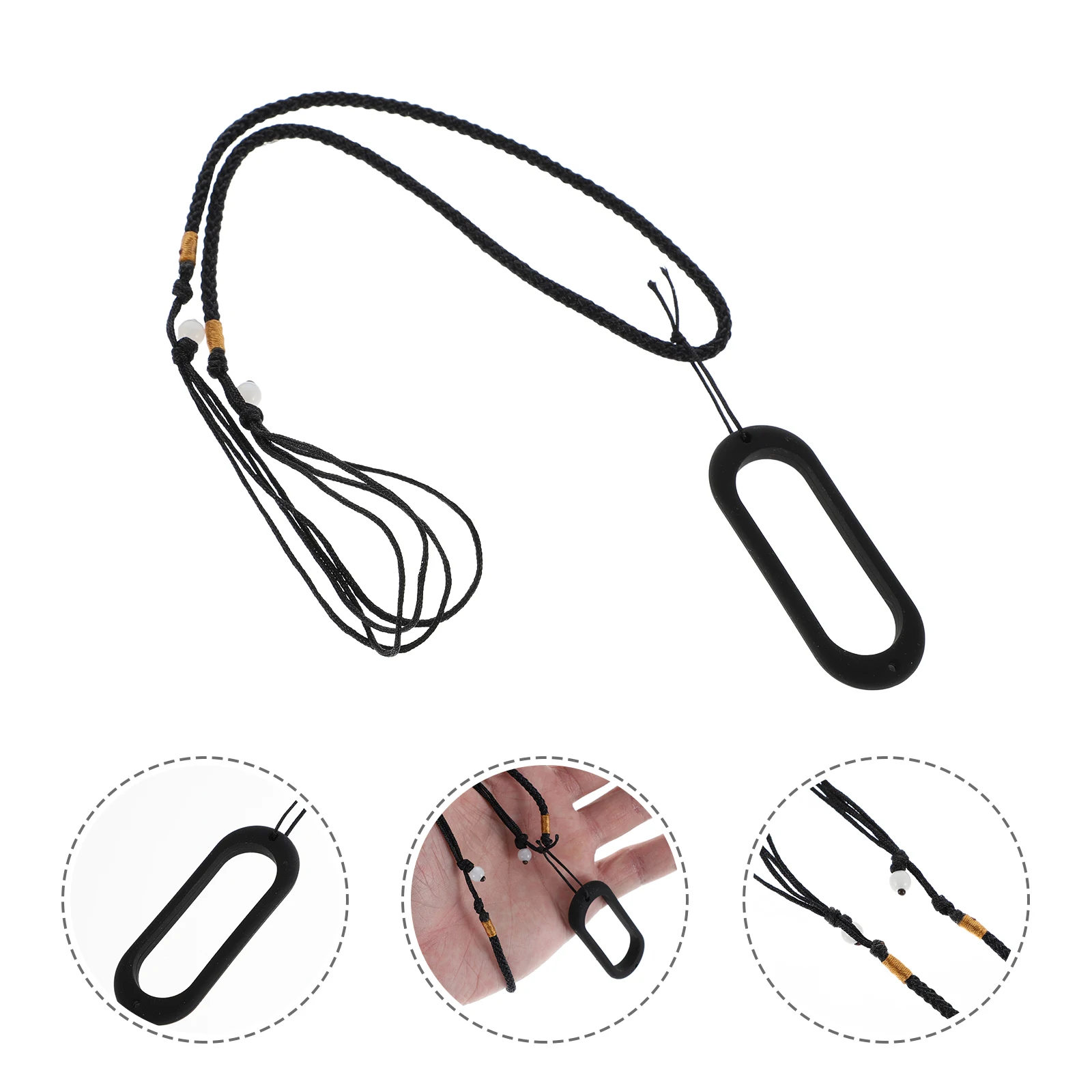 

1pc Two-Hole Silicone Shell For Smart Bracelet Retro Necklace Cord Durable Protective Cover Compatible With Mi Band 6 5