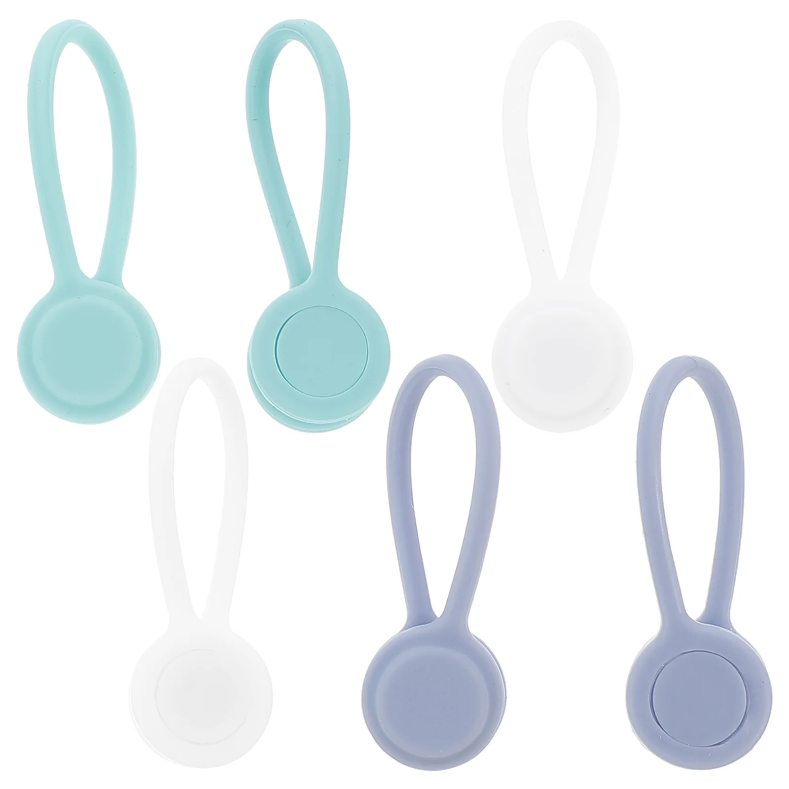 

6Pcs Magnetic Bind Cord Organizer Wire Holder Cable Winder Practical Earphone Fixer Travel Home School Use Assorted Color