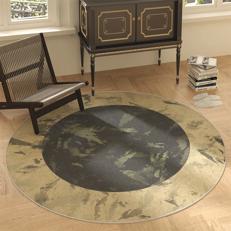 Round Retro Carpet Comfortable Soft  Large Area Living Room Carpets  Bedroom Rug  Art Carpet Non-Slip Balcony Rugs Ковер Tapete