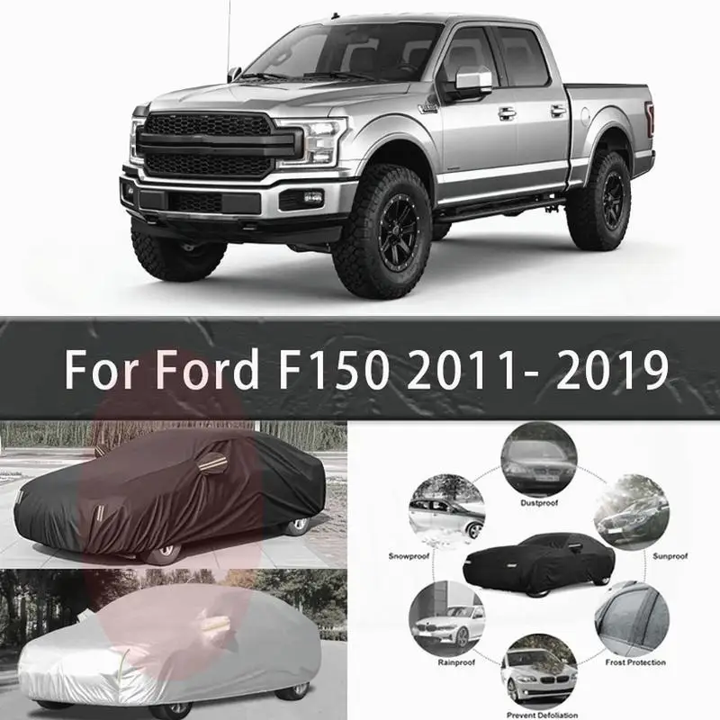 

Наружная защита и водонепроницаемость для Ford F150 2011 2019, солнцезащитный козырек от снега, пылезащитные внешние аксессуары, автомобильные чехлы