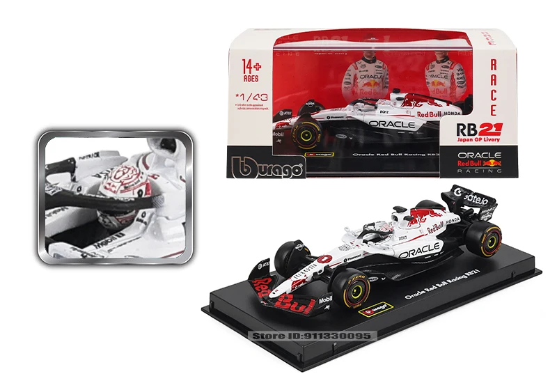 Bburago 1:43 2025 F1 Red Bull RB21 # 1 Verstappen # 22 Yuki Tsunoda SF25 W16 MCL39 A525 Legierungsauto Druckguss-Modell Spielzeug Sammlerstück – Detail 17