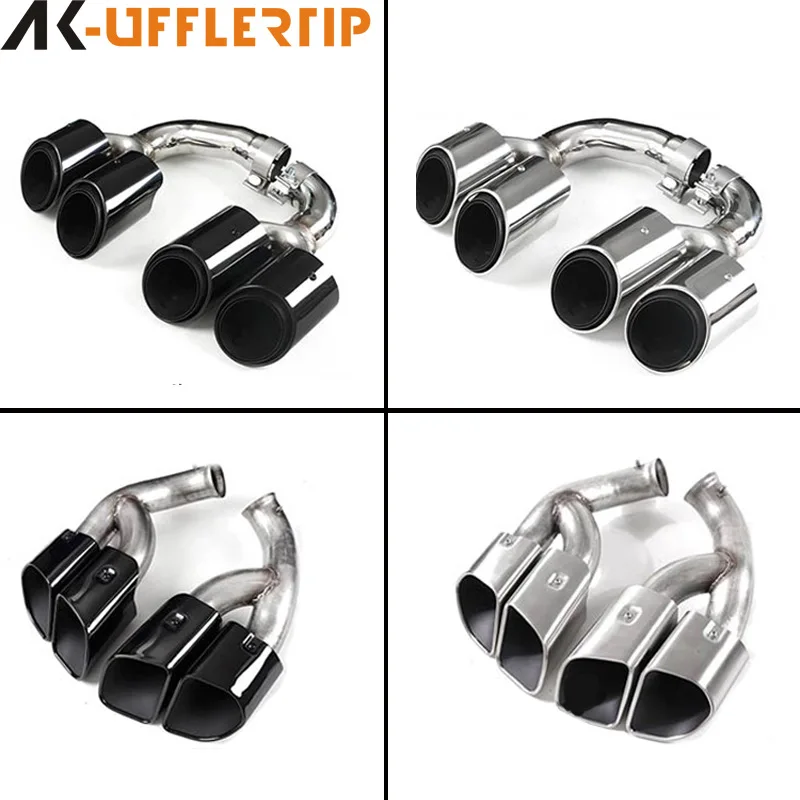 Подходит для 11-24 лет Porsche Cayenne Хвостовое горло Модифицированное GTS Quad Out Тройной черный хвостовой рот Полная серия