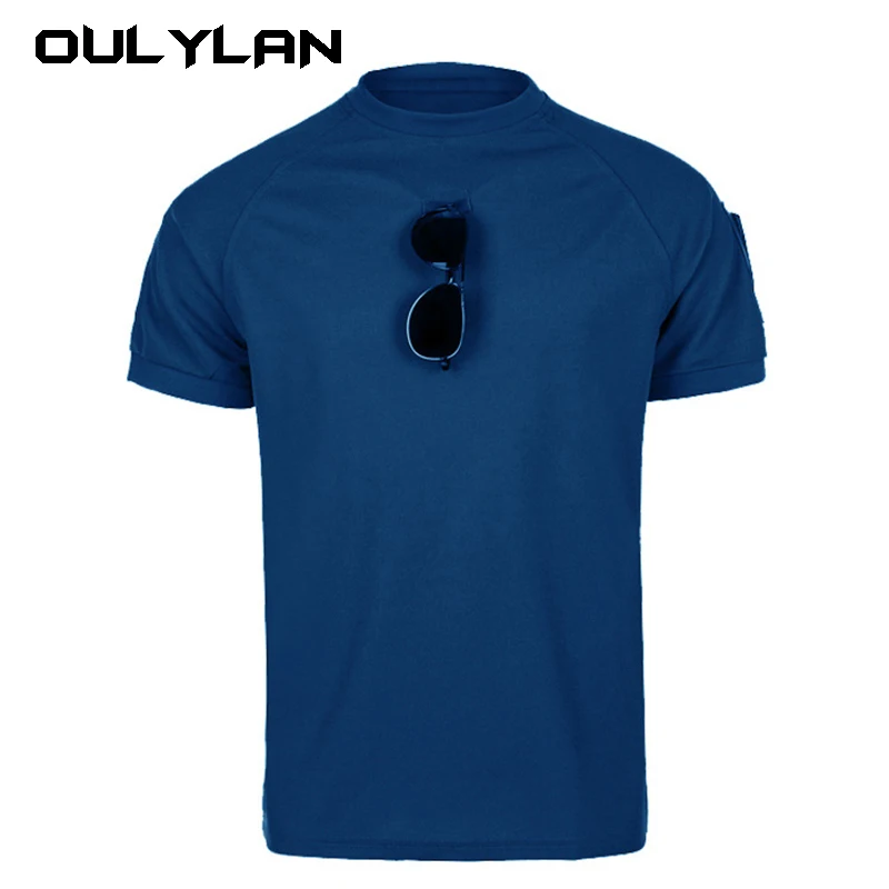 

O-Neck Shirts Men Summer Quick Dry Men's Short Sleeve T-shirts Military Tactical Tops Breathable Elastic New Male Tees Clothes