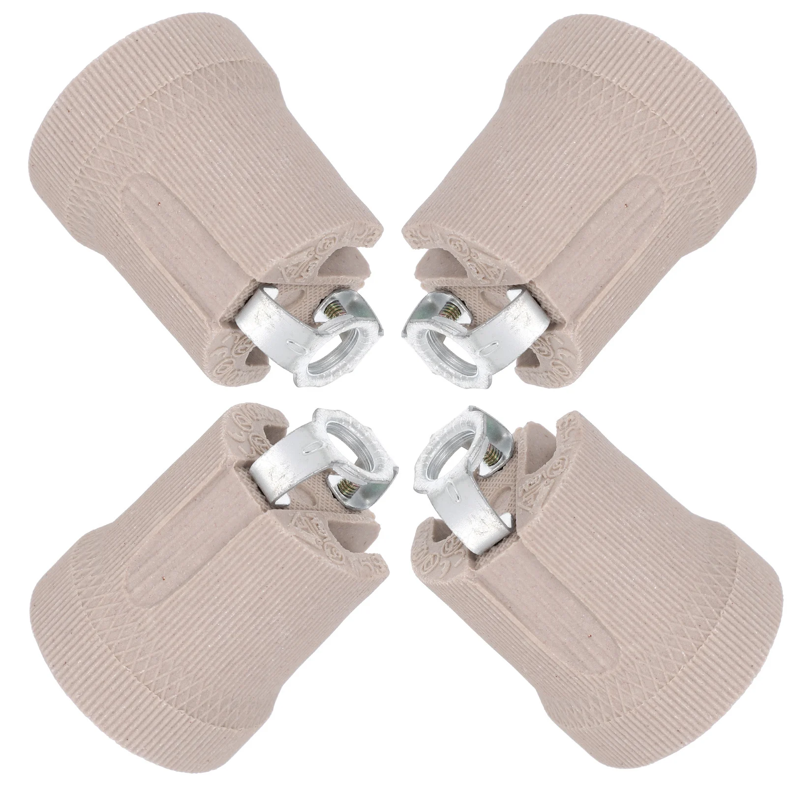 4 قطعة E27 السيراميك مصباح المقبس الثقيلة مقاومة للحرارة حامل المصباح الكهربائي لتطبيقات تركيبات الإضاءة في الأماكن المغلقة في الهواء الطلق