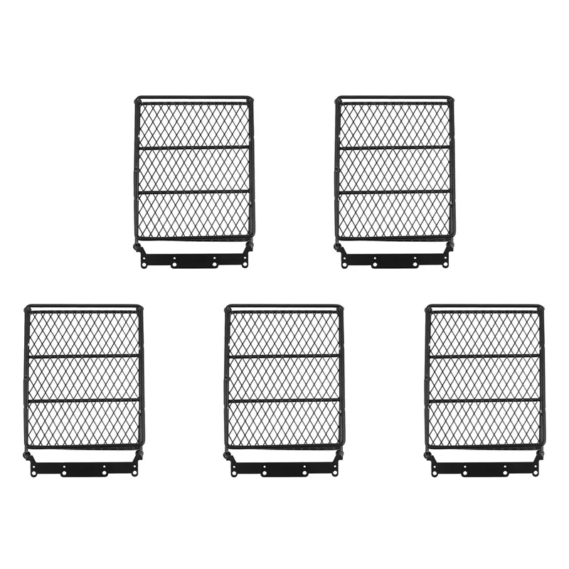 

5X 1/10 RC Car Rock Crawler Metal Roof Rack Luggage Carrier With LED Lights Bar For TAMIYA CC01 AXIAL SCX10 D90