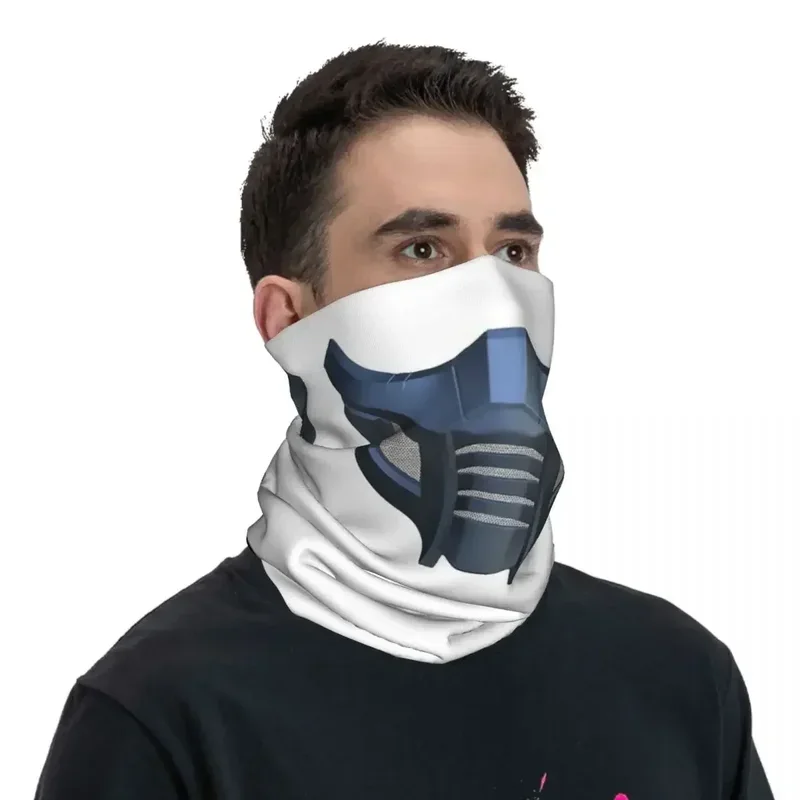 Bandana Mortal Combat Sub-Zero para homens e mulheres, fole no pescoço, lenço facial estampado, máscara facial quente, ciclismo para adulto, inverno