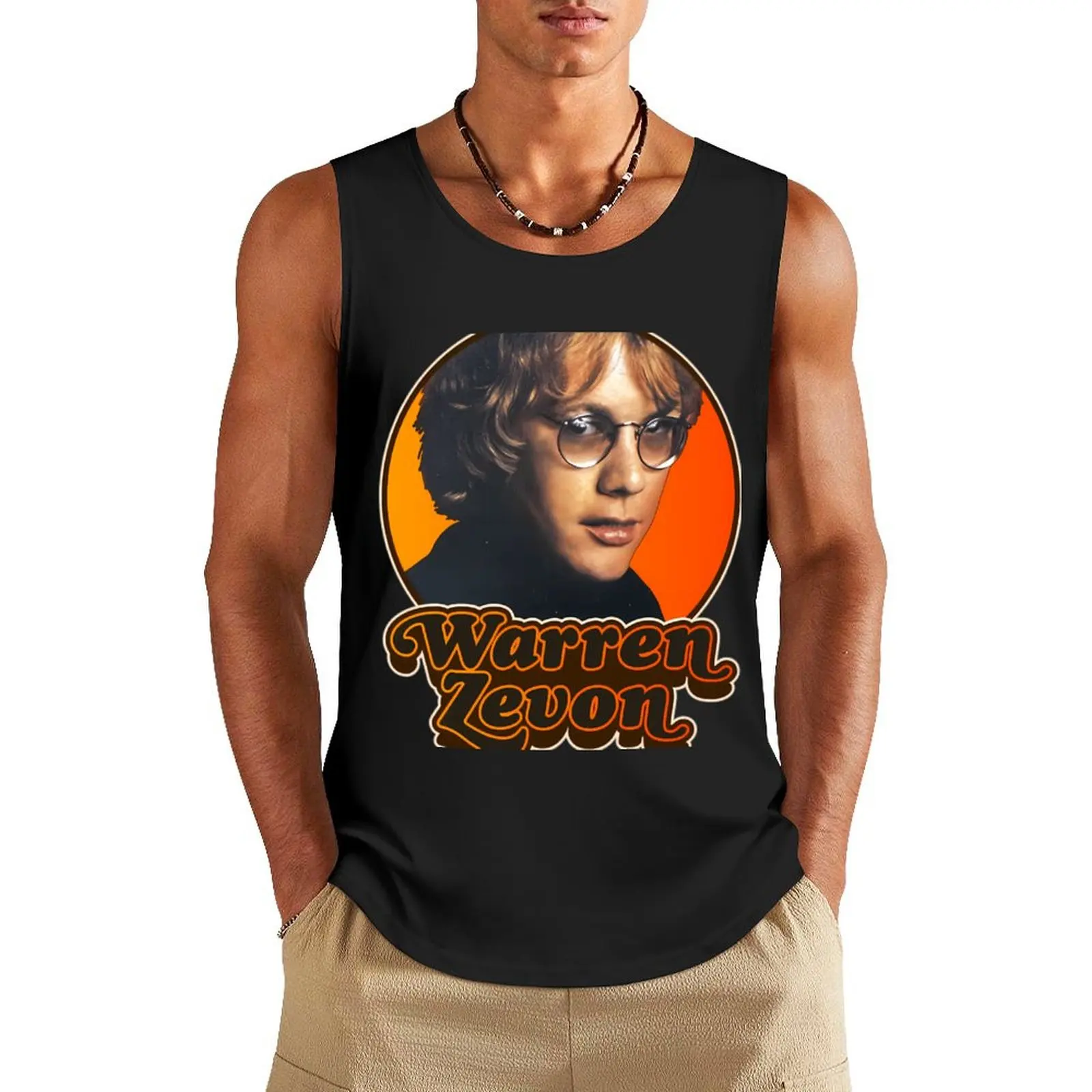 Warren Zevon Tank Top gym top sleeveless jackets gym Men's cotton t-shirt