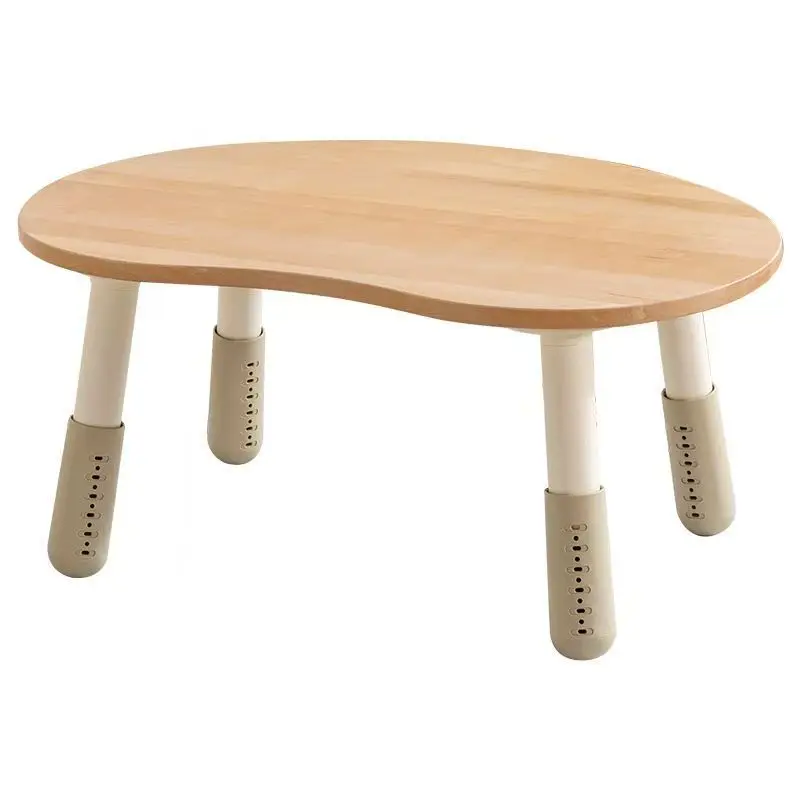 Customizable Wholesale Smurf Solid Wood Children's Peanut Table Baby Lifting Nursing Early Education Lifting Table and Chair Set - view 2