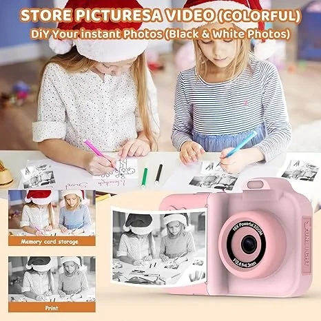 Children Camera Instant Print Camera For Kids Dual Lens Video Recording Photo Thermal Printing Mini Digital Camera With 32G Card