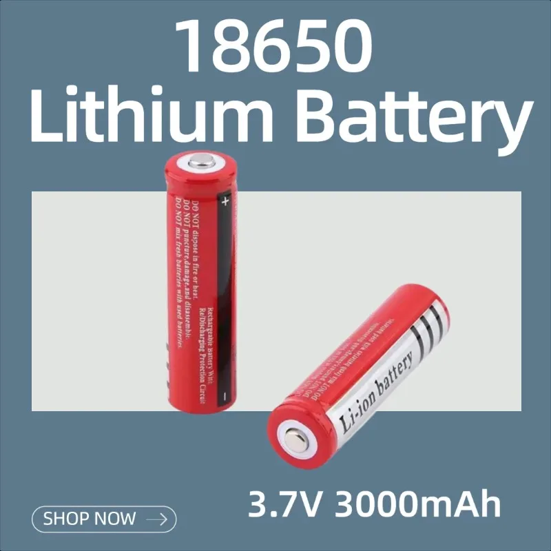 

18650 Lithium Battery 3.7V 3000mAh Battery for Flashlights and Small Fans