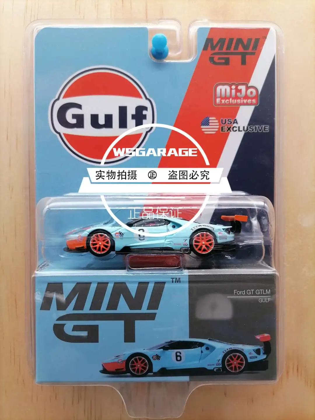 Mini GT 1:64  Ford GT Mustang Shelby GT500  Gulf Collection of die-cast alloy car model ornaments