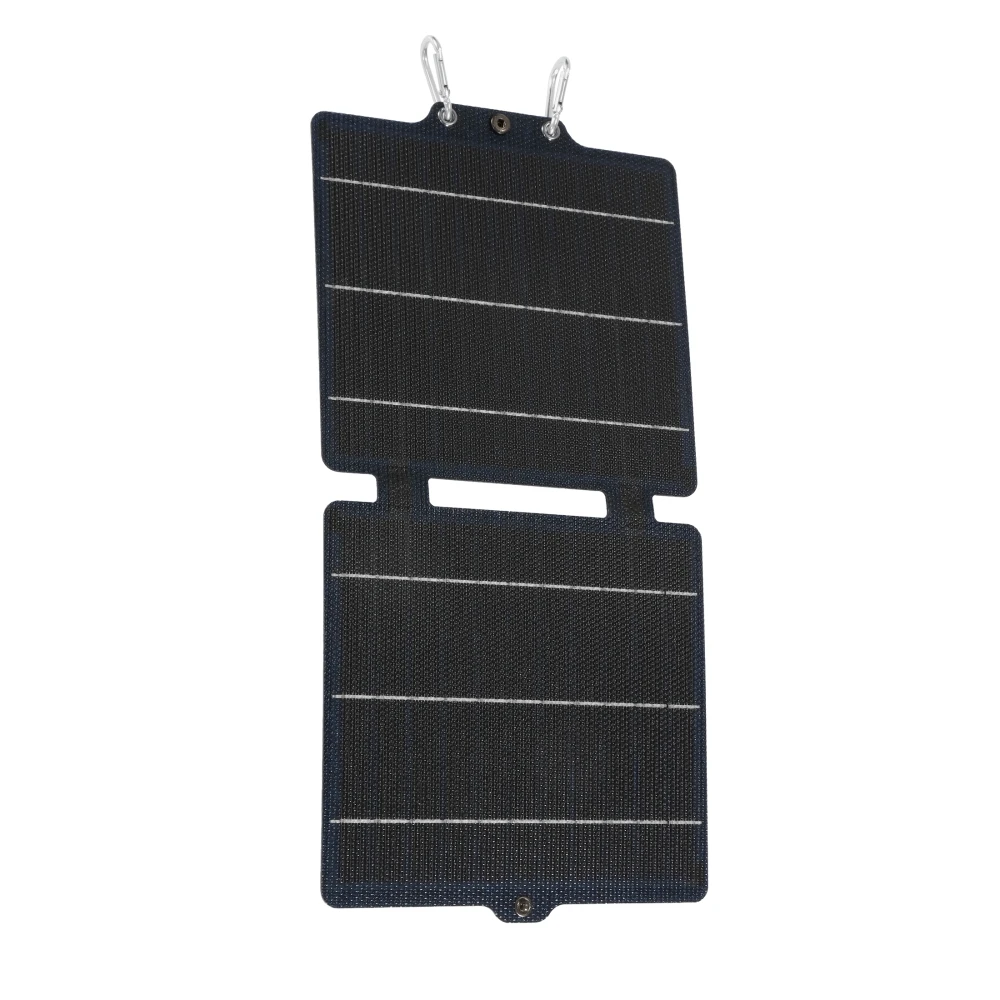 10W Solarpanel-Ladegerät mit USB-C & USB-A, ETFE Solar-Handy-Ladegerät für Camping und Backpacking, IPX6 wasserdichte faltbare Solarpanels – Detail 3