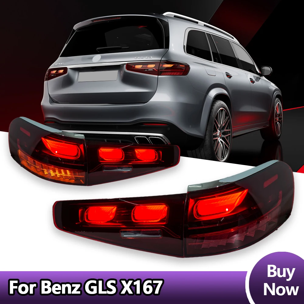 

Автомобильные фары для Benz GLS, задний фонарь X167 2020-2023, светодиодный задний фонарь для проектора, дневные ходовые огни, автомобильные аксессуары