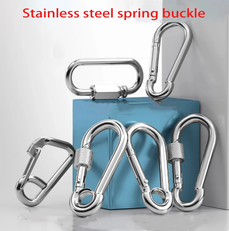 M4 ~ M14 الربيع وصلة سريعة مشبك حلقة مع المسمار في الهواء الطلق تسلق والعتاد حلقة تسلق السلامة هوك طقم السفر معدات التخييم #4