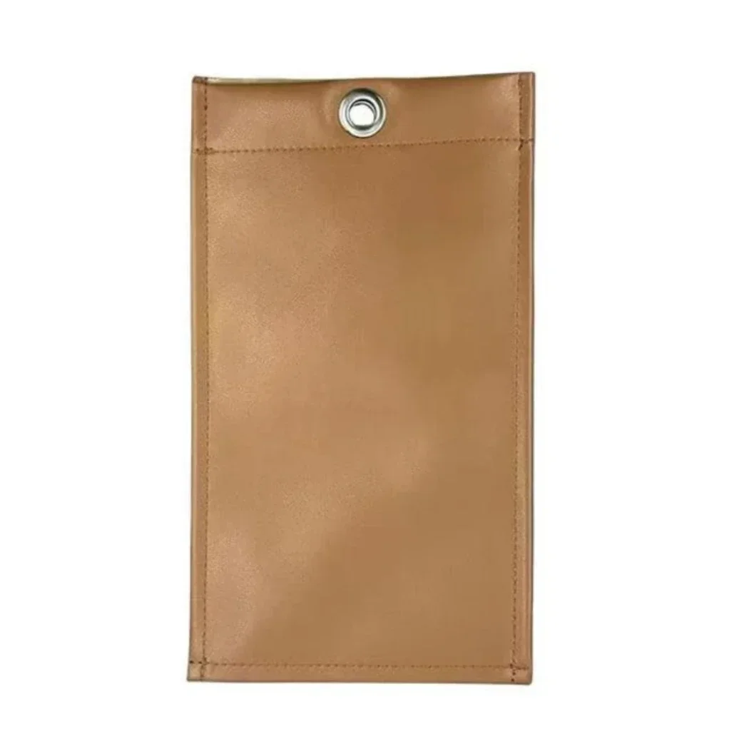 50pcs PU 가죽 재사용 안티 카메라 사진 촬영 허용되지 않음 휴대 전화 가방 콘서트 및 결혼식을위한 개인 정보 보호 보안 주머니