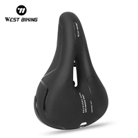 WEST BIKING Mountain Bike Saddle Shock Absorption MTB Bicycle Seat Memory Sponge Hollow Bike Accessories Cycling Saddle