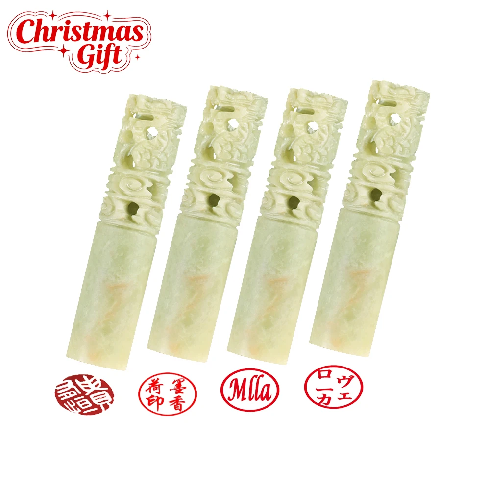 

Stone Seal Dragon Stamp Hanko Japanese Name Stamp Customized Gift Calligraphy Painting Personalized Stamp Box Inkpad