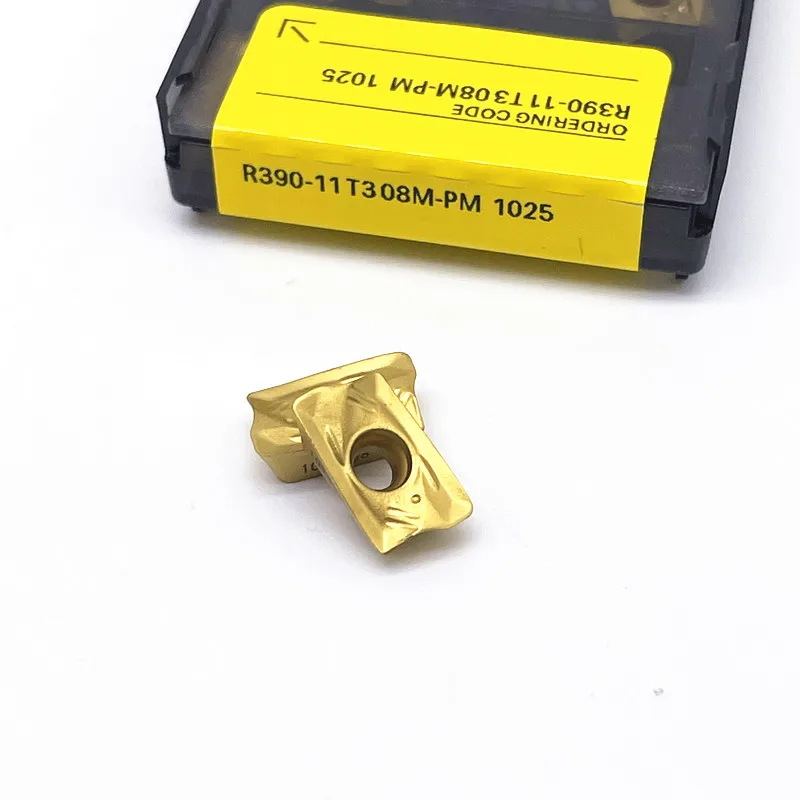 Imagem -02 - Inserções de Carboneto para Indexável Face Milling Torneamento Ferramentas Fresadora Cnc Cortador R390 11t308 pm 1025 1130 1030 1040 4240