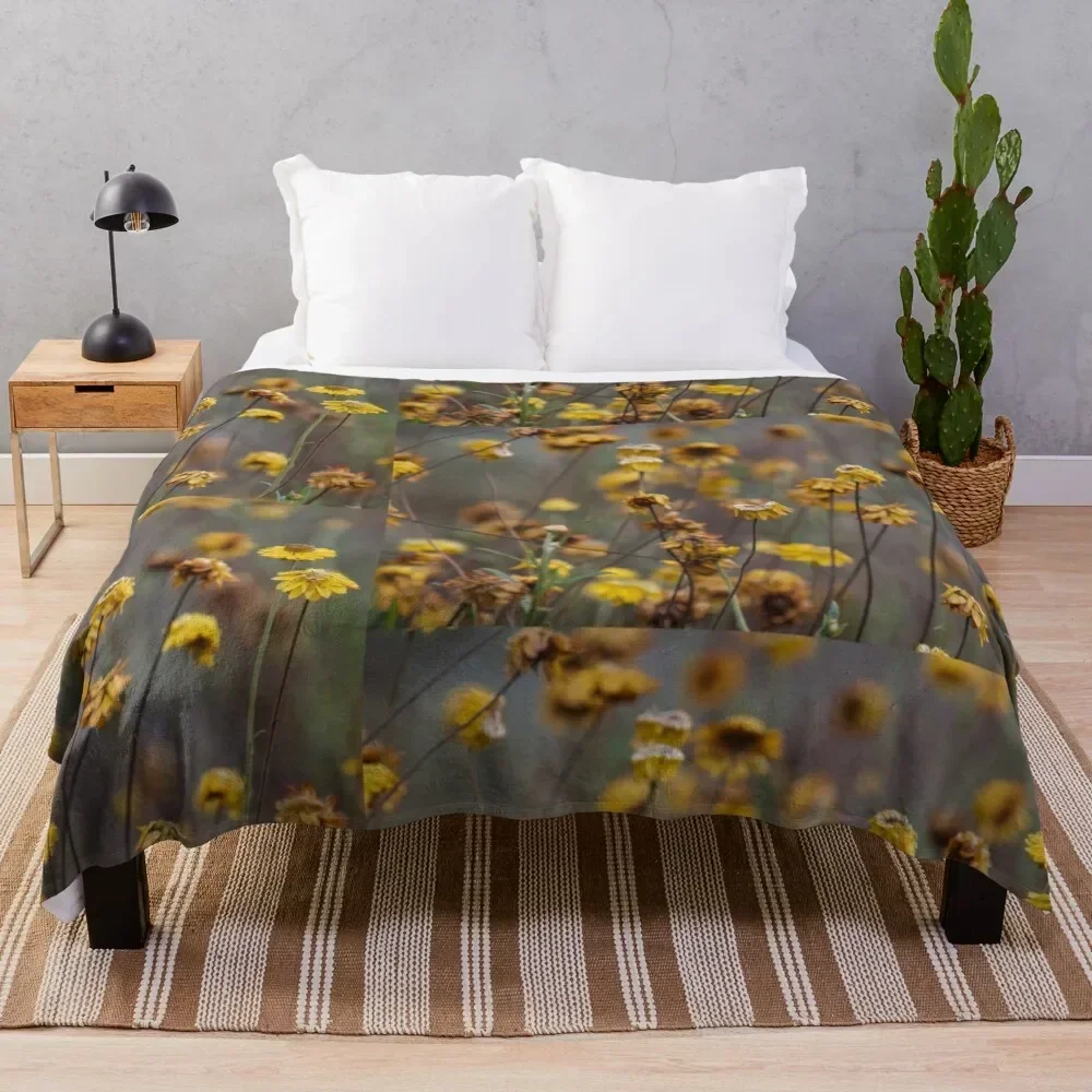 

Wild yellow daisies Throw Blanket sofa bed Blankets For Bed Soft Plaid Blankets