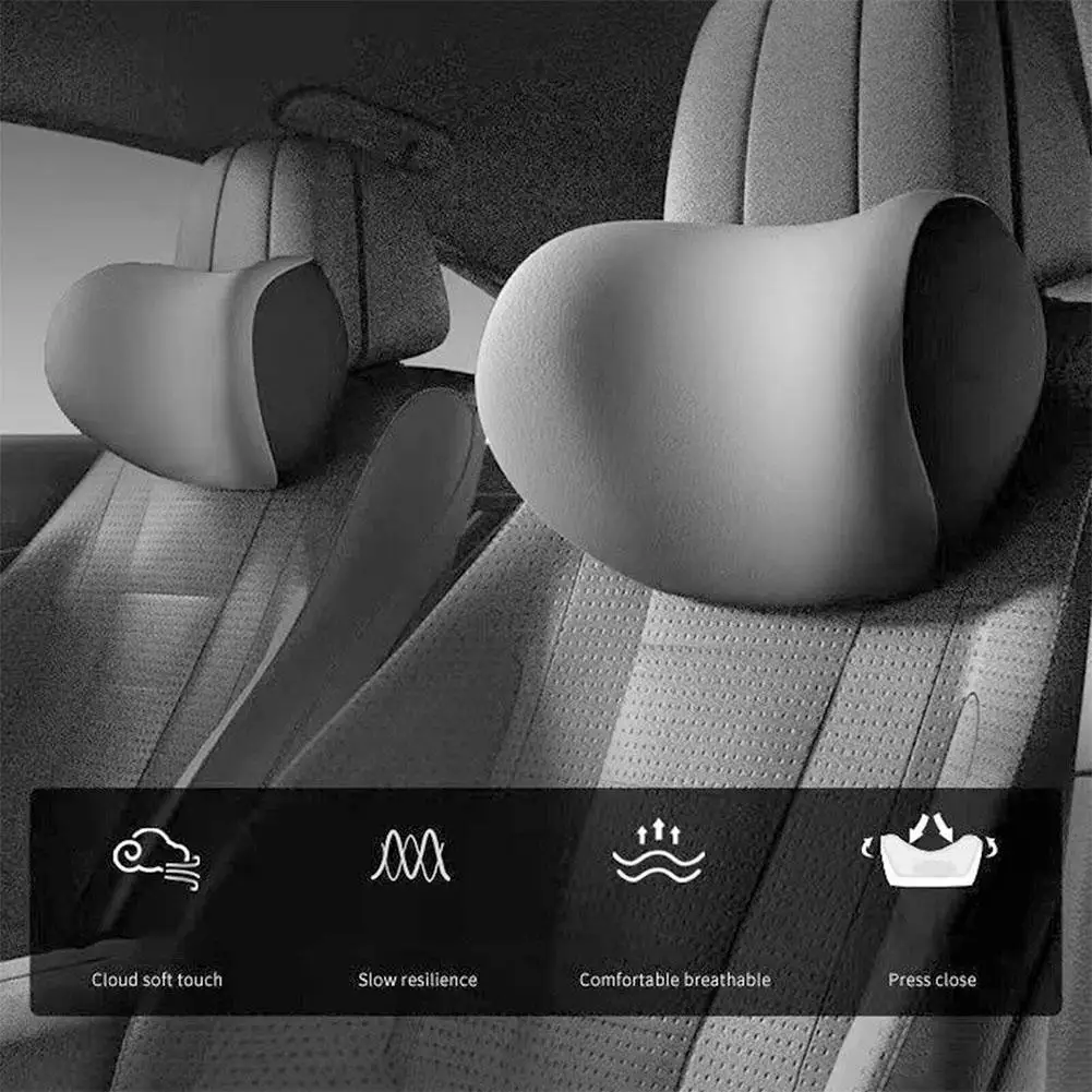 Car Pillows Memory Foam Auto Seat Headrest Pillow Soft Waist Cushion Universal For Auto Neck Pillow Backrest Office 2025