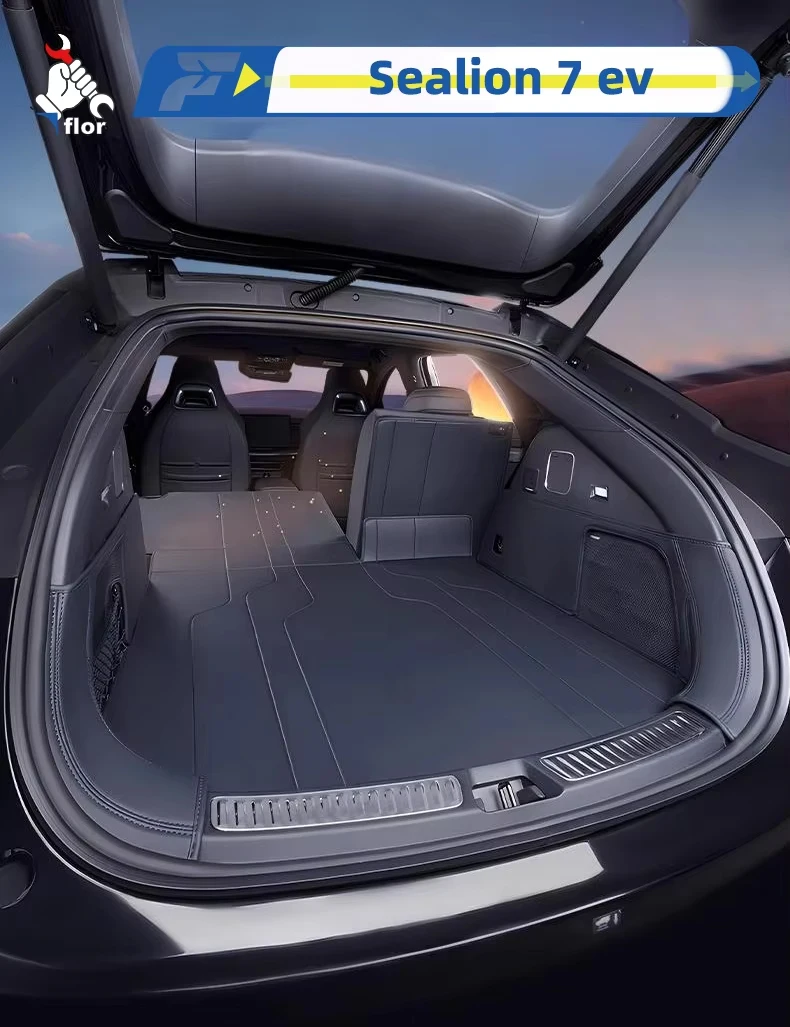 For  BYD Sealion 7 ev 2024 Car Trunk Mat Custom Fit Trunk Liner Cargo Mat Trunk Protection Mat Chair-Back Protection Mat