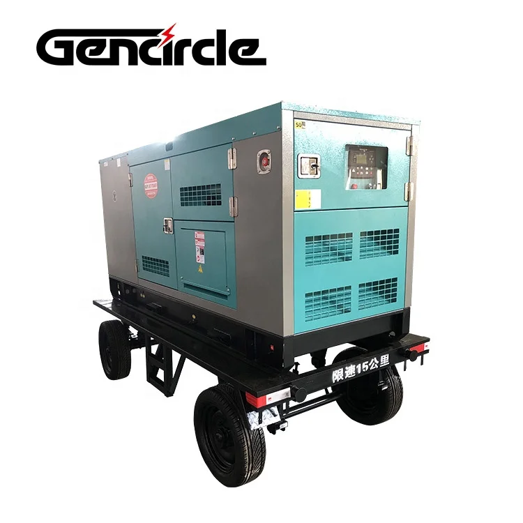 Ｆｏｒ New Design 70kva 90kva 100kva Trailer Super Silent Diesel Generator with Power Engine for Camping Use