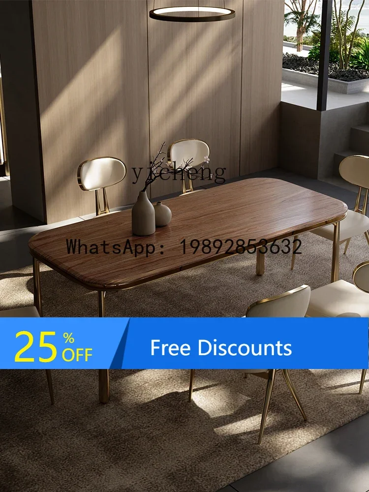 

Solid Wood Dining Table Rectangular Dining Tables and Chairs Combination Home Dining Table