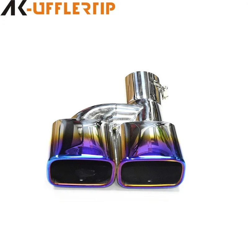 Suitable for NOAH VOXY80 series tail throat NOAH stainless steel plated blue one out two exhaust pipe modified square mouth tail