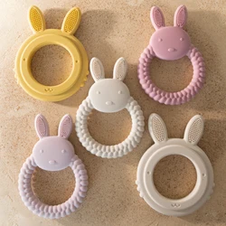 TeWindsor-Jouet de dentition en silicone sans BPA pour bébé, lapin de dessin animé, cadeaux d'allaitement, santé des molaires, accessoires pour nouveau-né, 1PC