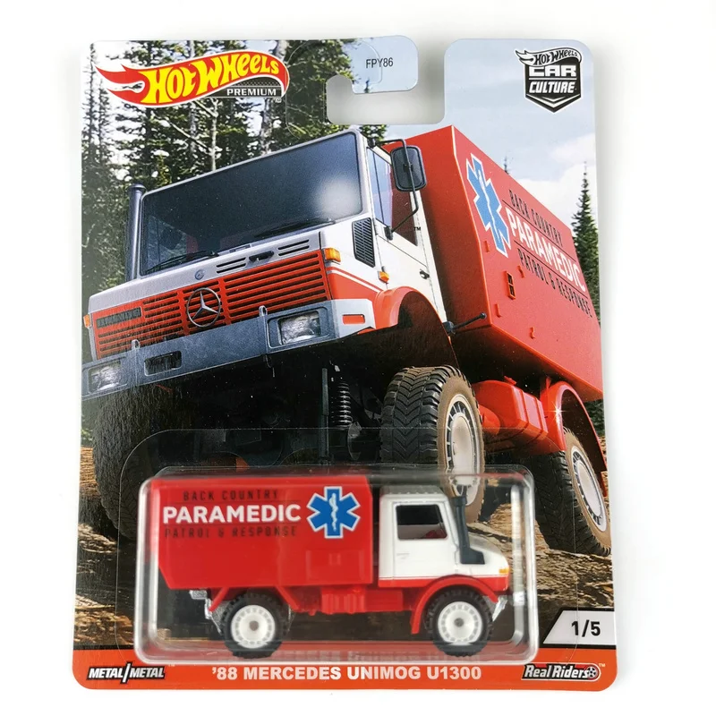 Hot Wheels 88 مرسيدس UNIMOG U1300 إصدار جامع 1/64 ريال رايدرز ميتال دييكاست نموذج سيارة FPY86-9C6Q