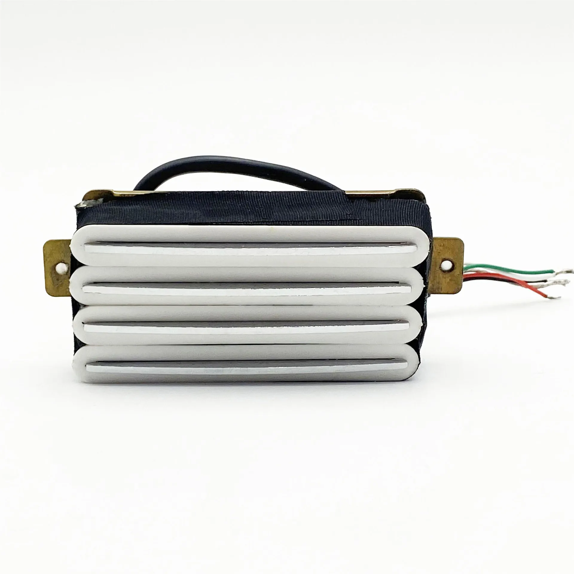 White 4-Rail Electric Guitar Humbucker Pickup Set Quad Rail Dual Coil Pickups 4-Conductor Coil Split White Pickup