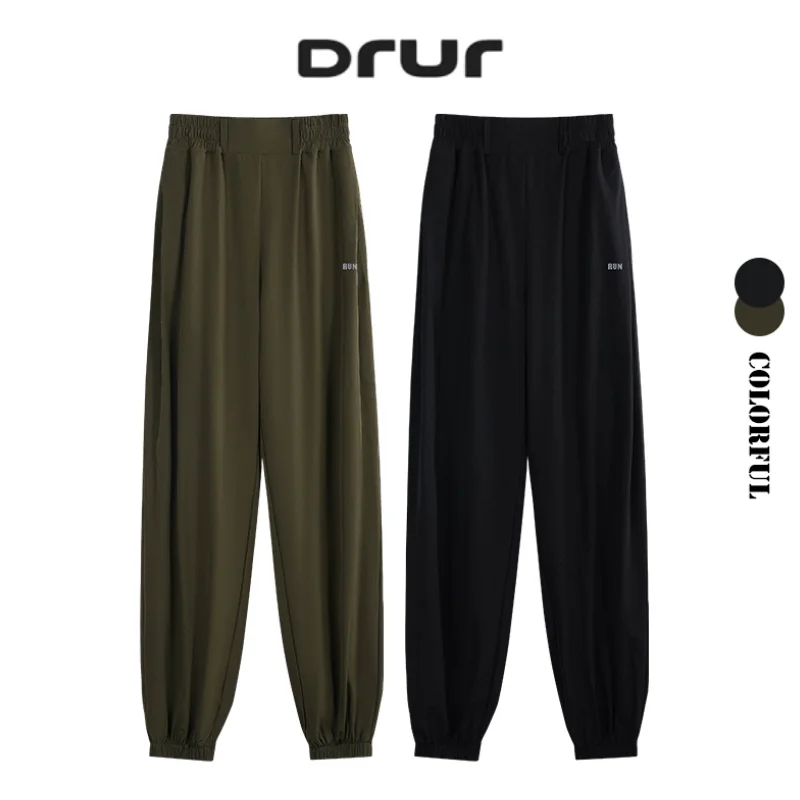 

Весенние спортивные штаны для бега DRUR для женщин с карманами, толстые походные брюки для бега, эластичные брюки для отдыха на талии для тренировок в тренажерном зале, йоги
