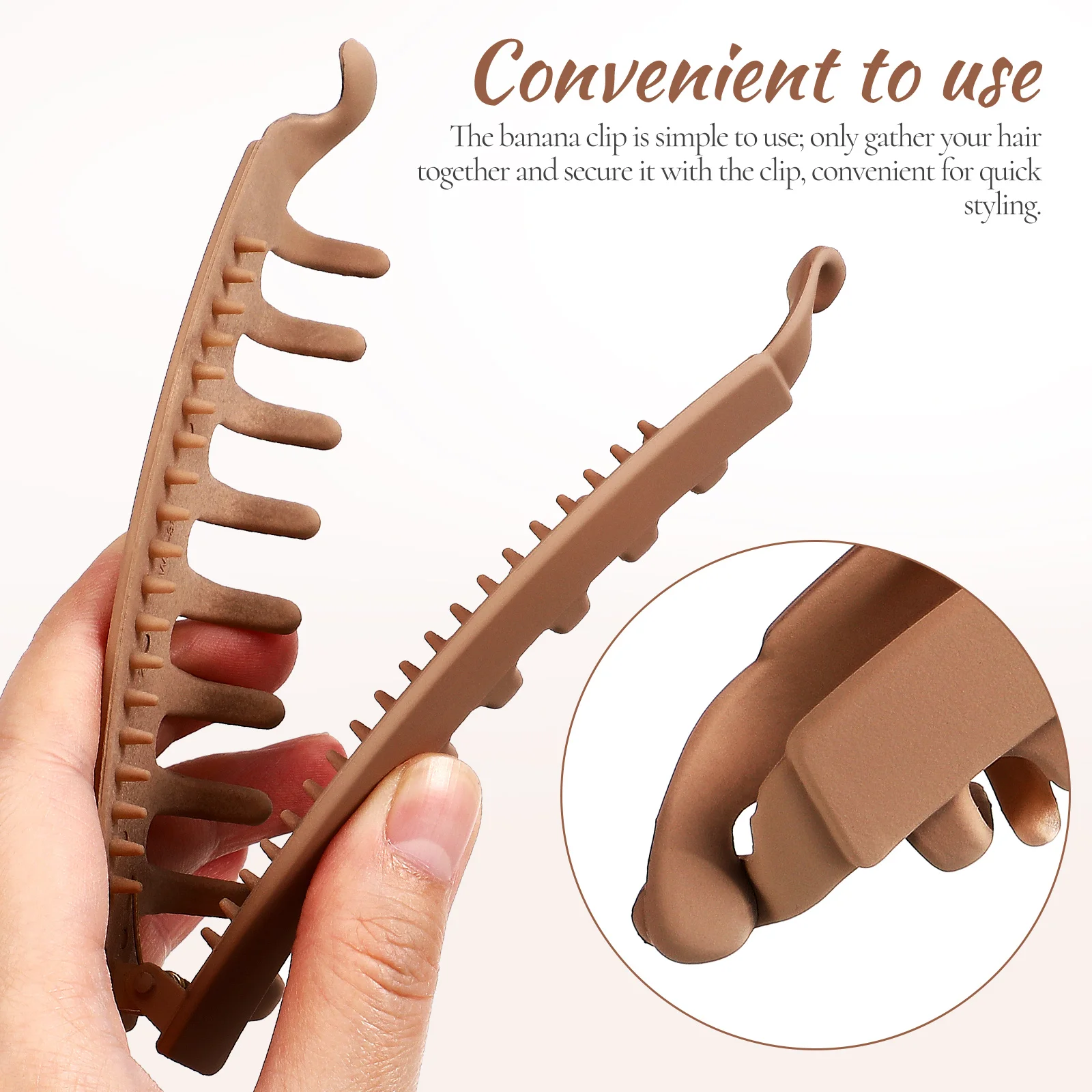 

4 pcs Shark Hair Clips Comfortable Wear Durable Claw Clips Banana Ponytail Hairpins For Women Thick Curly Hair Styling Tools