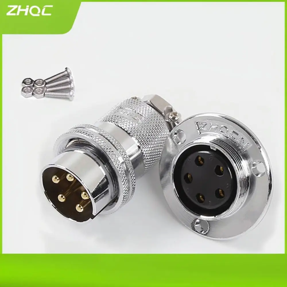 Prise d'aviation GX30, connecteur circulaire, montage sur bride industrielle, câblage sur panneau métallique, interface d'alimentation électrique fiable