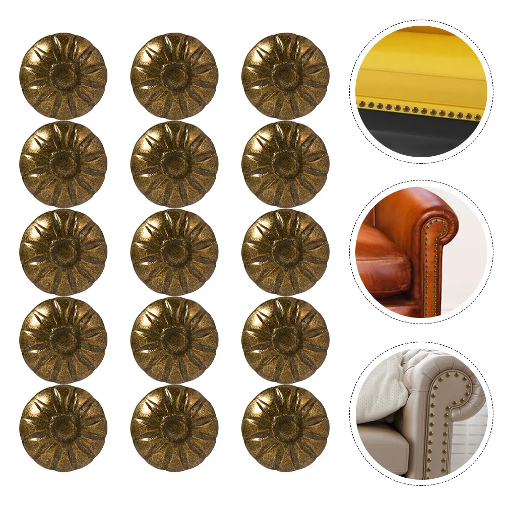 200 Pcs Chrysanthemum Bubble Nail Furniture Stud Upholsterer Decorative Nails for Wood Tacks Armchair Mini Upholstery