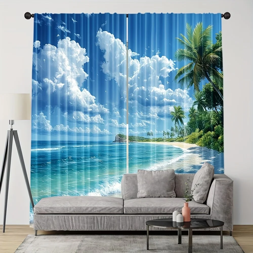 2 Cortinas Digitais Estampadas - Home Fragrance Ocean Breeze avaliação e preço