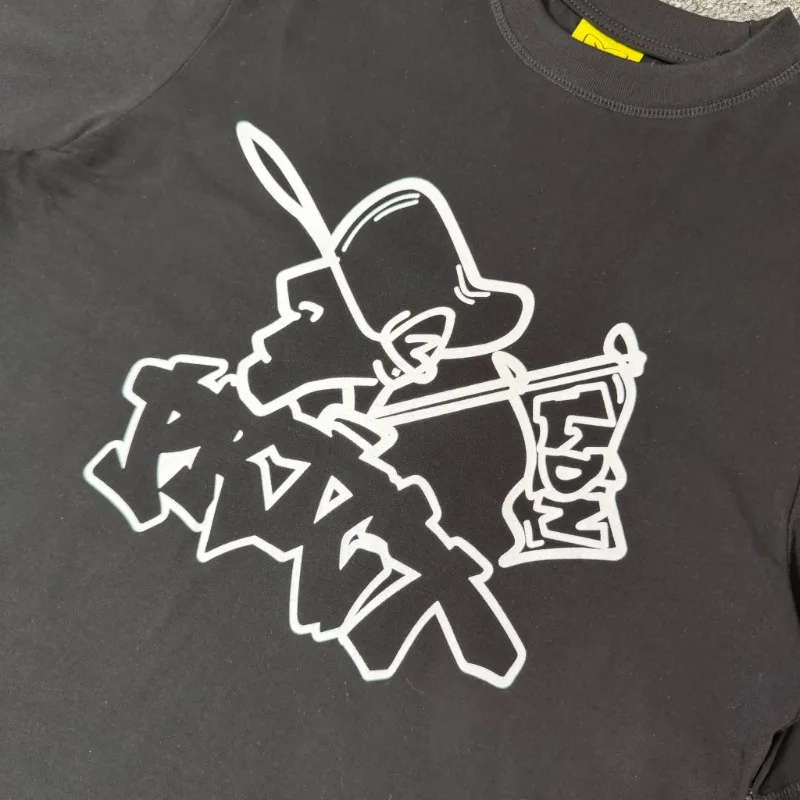2026 Fashion Summer Protect Basic T Shirt High Street Elastic Fabric Casual Streetwear Short Sleeve Tee