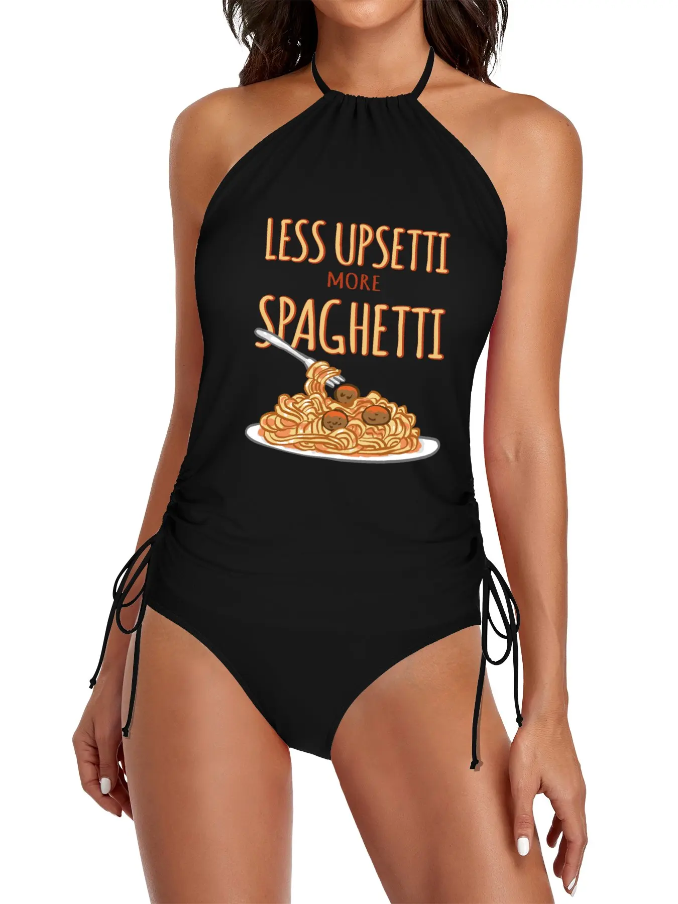 

Less Upsetti More Spaghetti Pasta Lover Split Swimsuit Set Summer sets woman bathing suits woman swimsuits 2025 woman trend