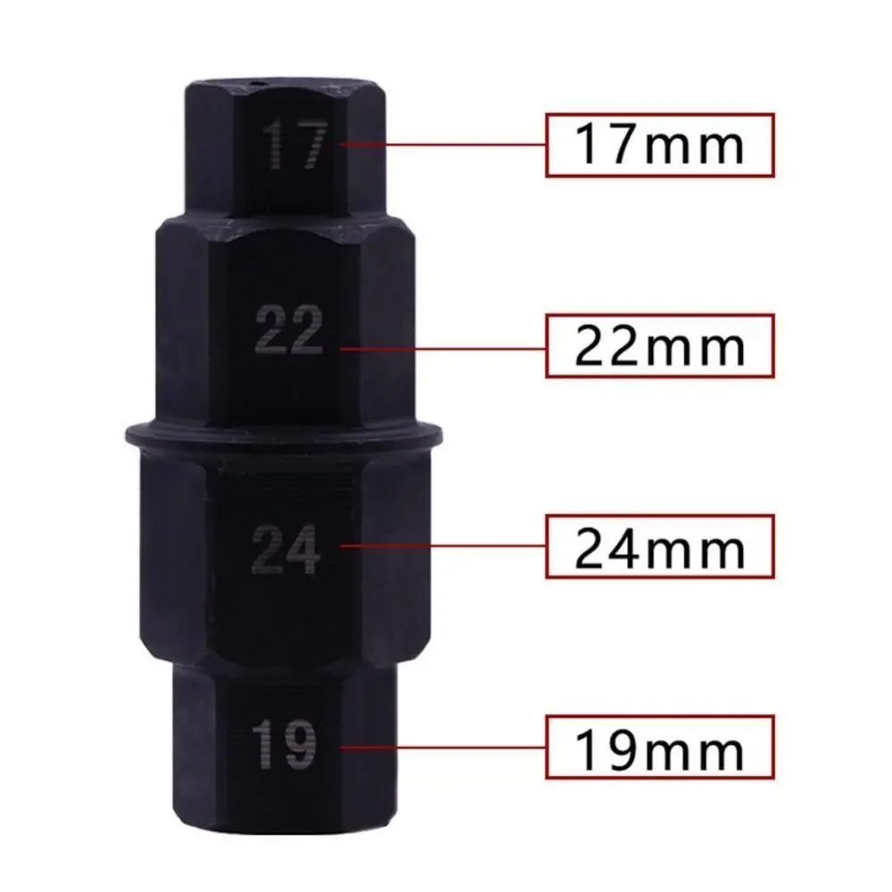 مريحة 4 في 1 عرافة مفتاح 17 19 22 24 مللي متر متعددة الأغراض المحور الأمامي أداة إزالة الصواميل المغزل سائق إزالة #5