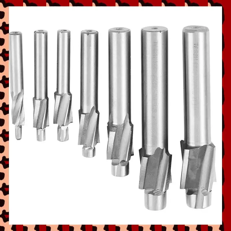

A72P 14Pcs M3-M12 Counterbore Milling Cutter High Speed Steel Pilot Slotting Tool End Mill Slot Drill Bit Set