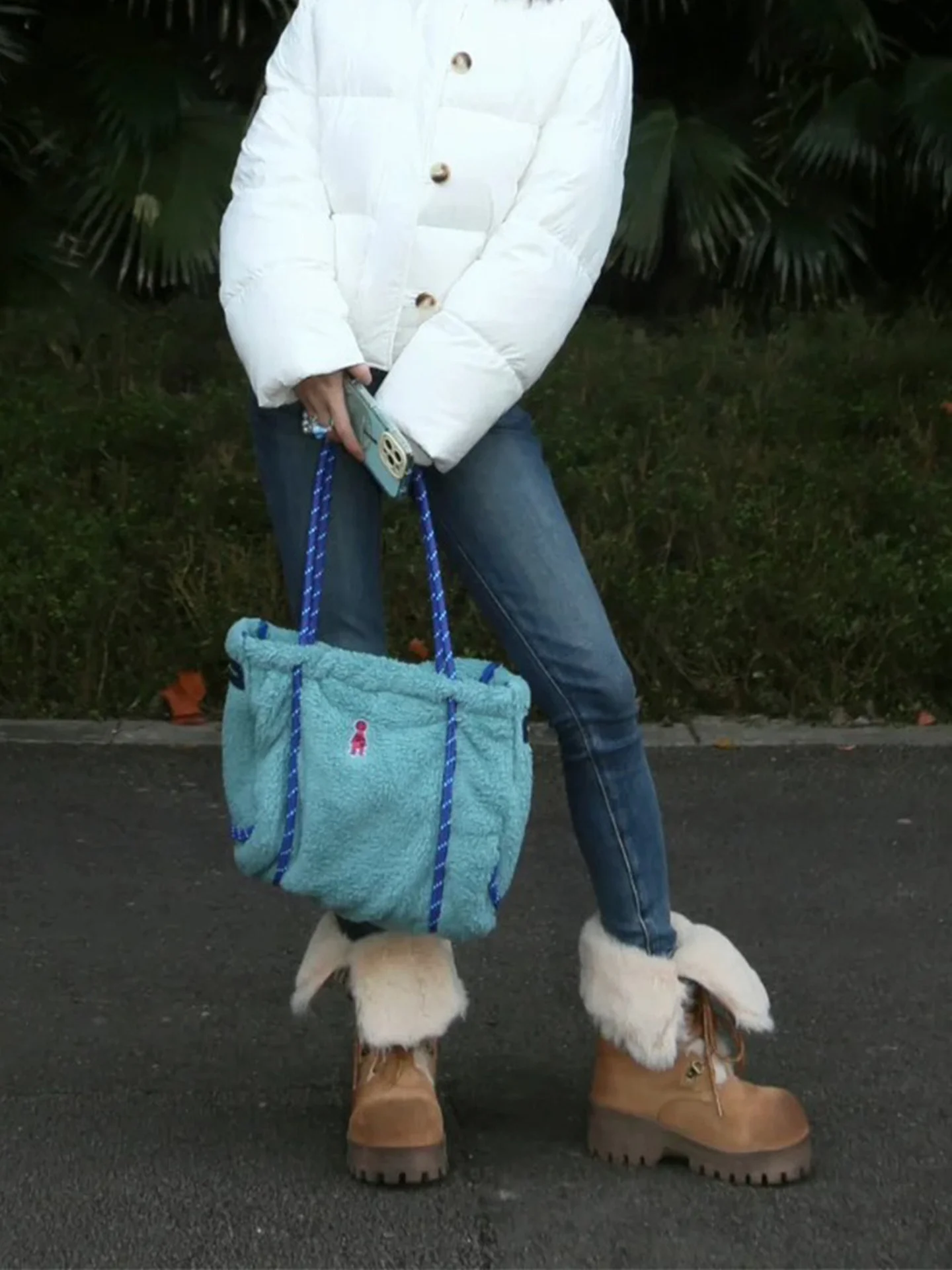 Damen-Jeans mit Fce-Futter, schmale Passform, neun Zähne, Retro-Stil, lässig, niedrige Taille, Bootcut-Hose, Herbst-Winter, Faion Thinming