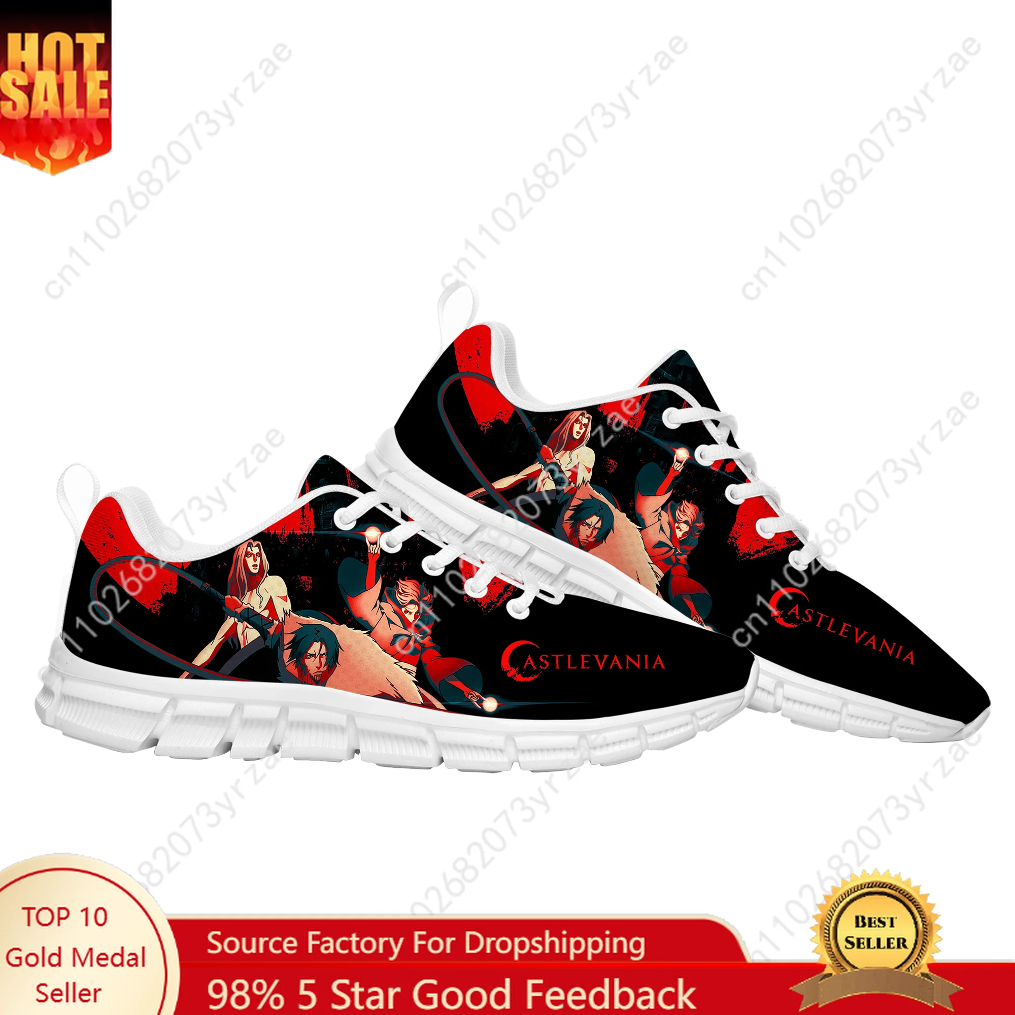 

Кроссовки Castlevania, мужские и женские подростковые спортивные туфли по индивидуальному заказу, модная повседневная обувь высокого качества с принтом, обувь на заказ